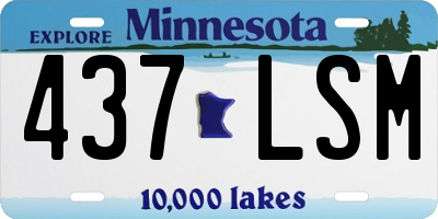 MN license plate 437LSM