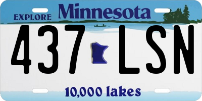 MN license plate 437LSN