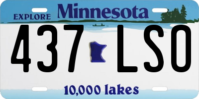 MN license plate 437LSO