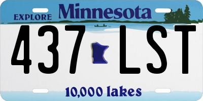 MN license plate 437LST