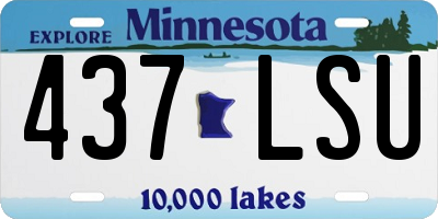 MN license plate 437LSU