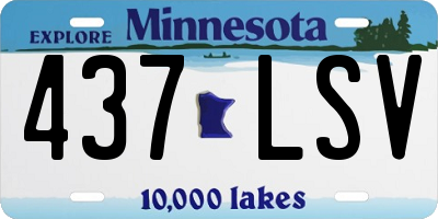 MN license plate 437LSV