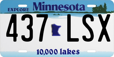 MN license plate 437LSX