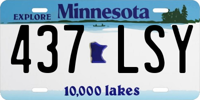 MN license plate 437LSY