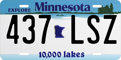 MN license plate 437LSZ