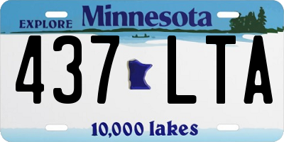 MN license plate 437LTA
