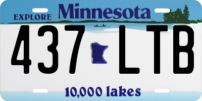 MN license plate 437LTB
