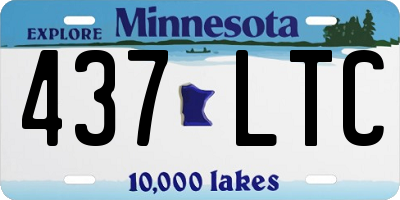 MN license plate 437LTC