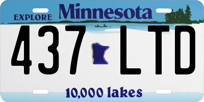 MN license plate 437LTD