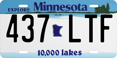 MN license plate 437LTF