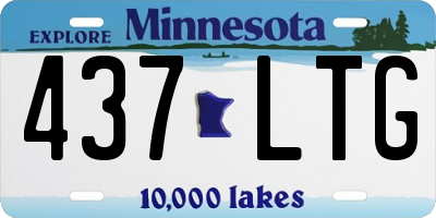 MN license plate 437LTG