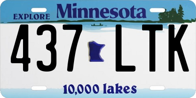 MN license plate 437LTK