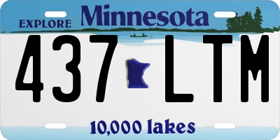 MN license plate 437LTM