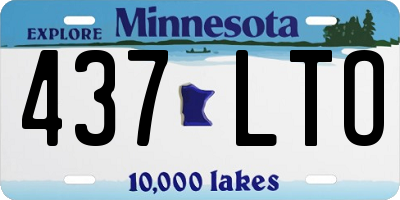 MN license plate 437LTO