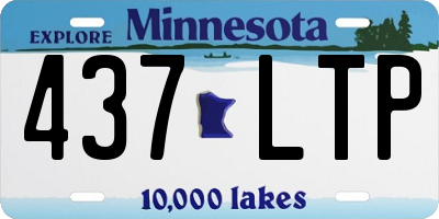 MN license plate 437LTP