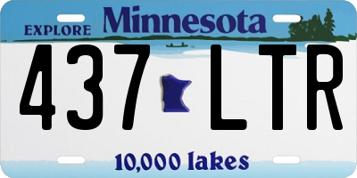 MN license plate 437LTR
