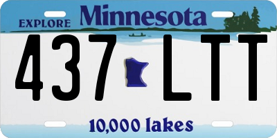 MN license plate 437LTT