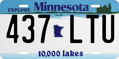 MN license plate 437LTU