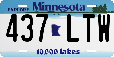 MN license plate 437LTW