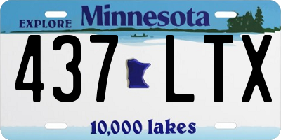 MN license plate 437LTX