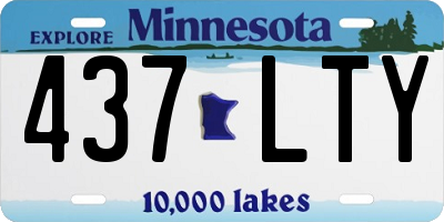 MN license plate 437LTY