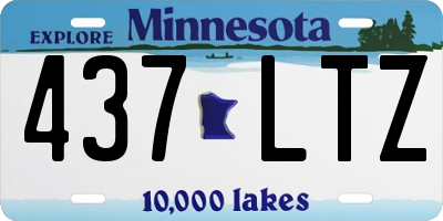 MN license plate 437LTZ