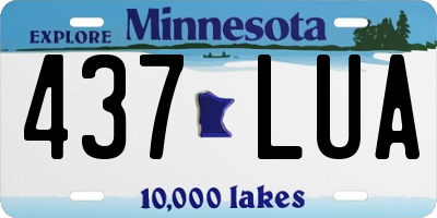 MN license plate 437LUA