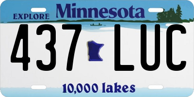 MN license plate 437LUC