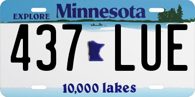 MN license plate 437LUE