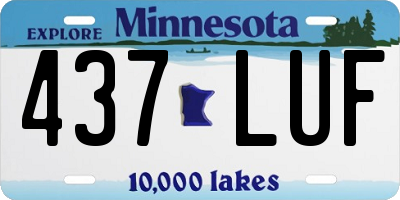 MN license plate 437LUF