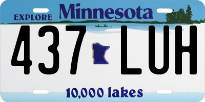 MN license plate 437LUH