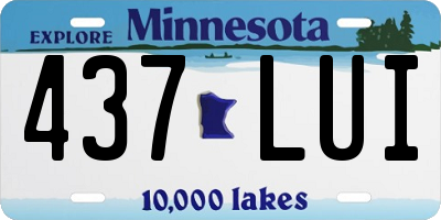 MN license plate 437LUI