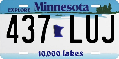 MN license plate 437LUJ
