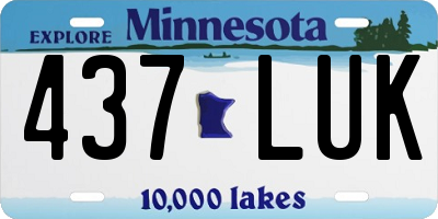 MN license plate 437LUK