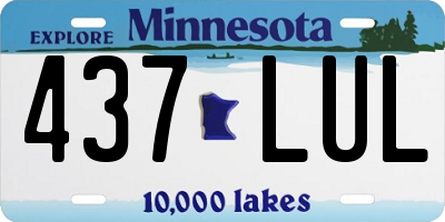 MN license plate 437LUL
