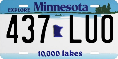 MN license plate 437LUO