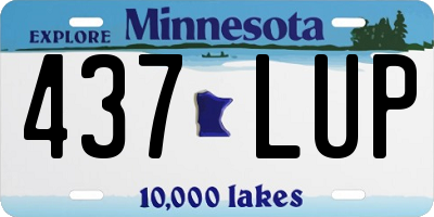 MN license plate 437LUP