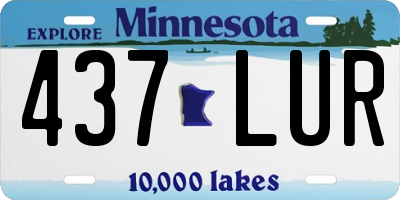 MN license plate 437LUR