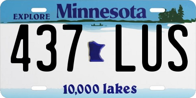 MN license plate 437LUS