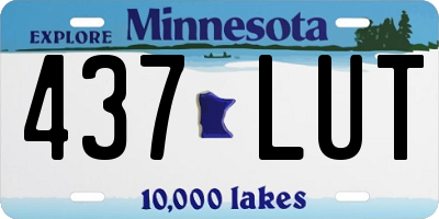 MN license plate 437LUT