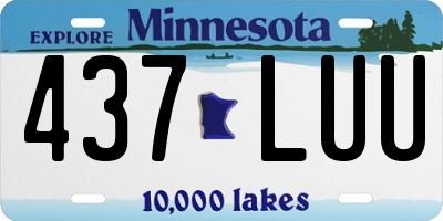 MN license plate 437LUU