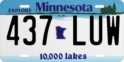 MN license plate 437LUW