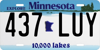 MN license plate 437LUY