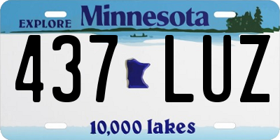 MN license plate 437LUZ