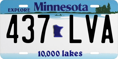 MN license plate 437LVA