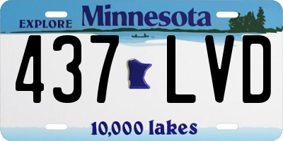 MN license plate 437LVD