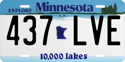 MN license plate 437LVE