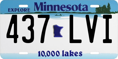 MN license plate 437LVI