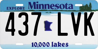 MN license plate 437LVK