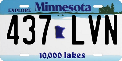 MN license plate 437LVN